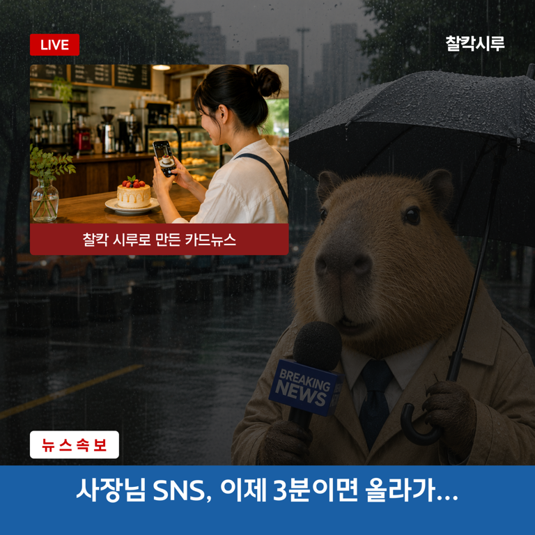 뉴스 속보 패러디 카드 (사진 1장형)