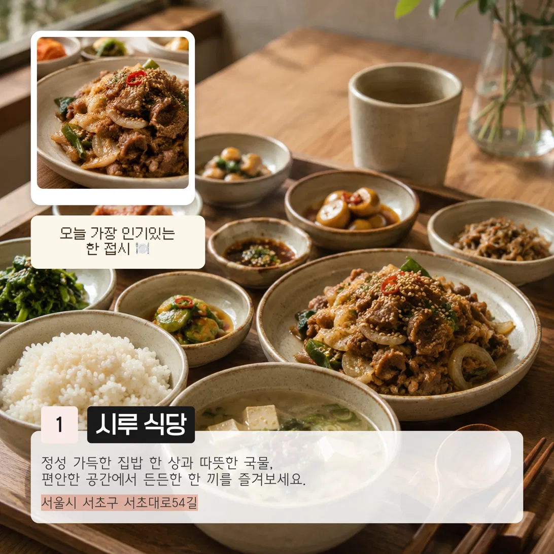 폴라로이드 맛집 리스트 카드 (사진 2장형)